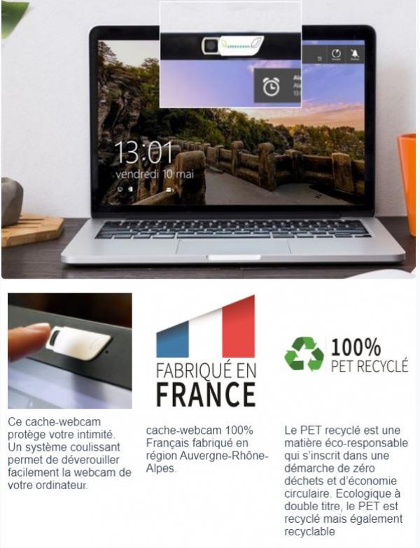 Le CACHE WEBCAM en RPET et Made in FRANCE