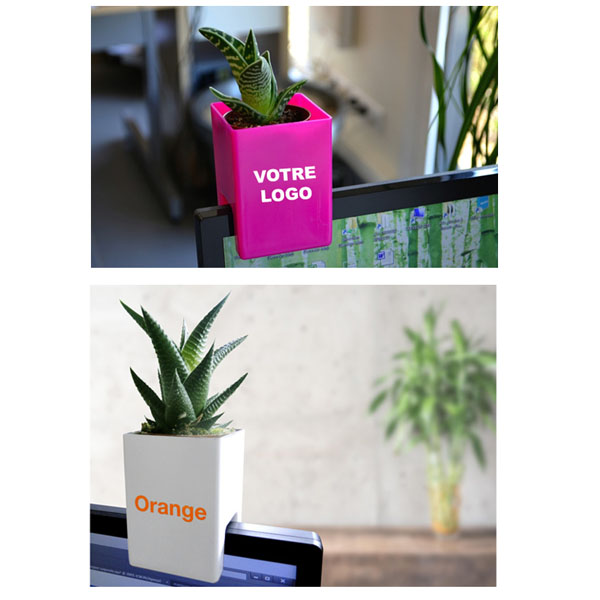 La Plante Ordi : le petit pot avec plante dépolluante spécialement conçu pour être posé sur chaque écran! 